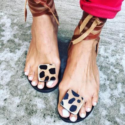 Veooy Women Stylish Lace Up Boho Sandals