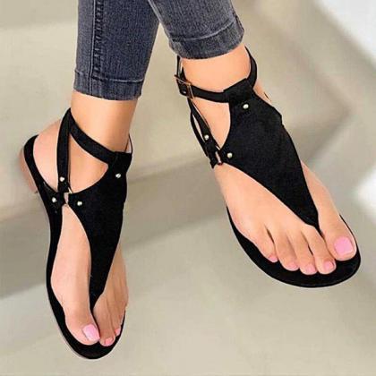 Veooy Summer Soft Flip Flop Flats Sandals