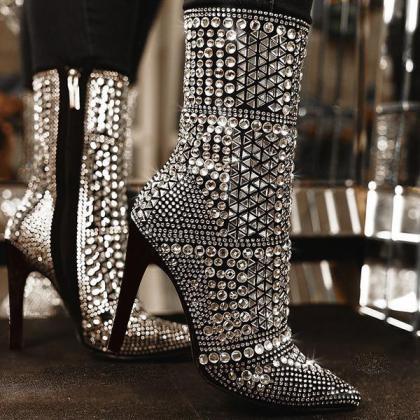 Veooy Fashion Shine Bling Boots