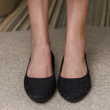 Veooy In Comfort Pointed Toe Satin Flats