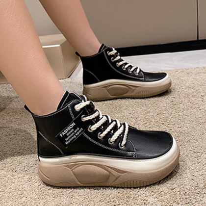 Veooy Vintage Thick Soled High Top Casual Boots