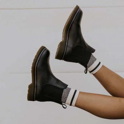 Veooy Artificial Leather Chelsea Boots