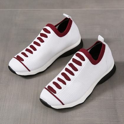Veooy Casual Mesh Colorblock Slip-on Sneakers