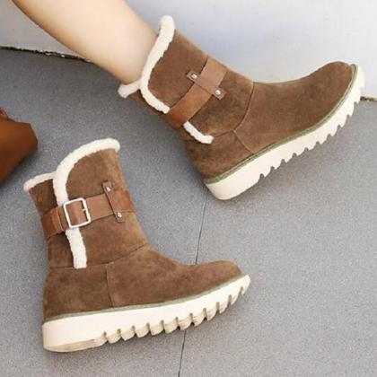 Veooy Warm Non Slip Ankle Snow Boots Winter Fur..