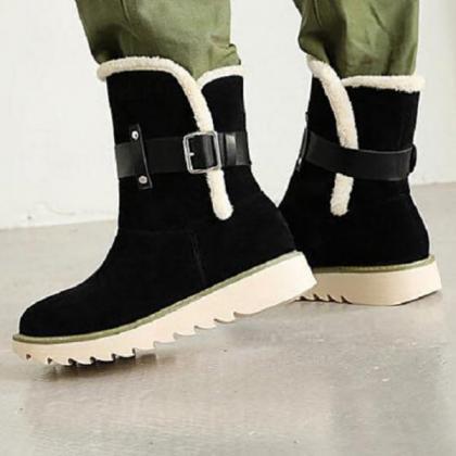 Veooy Warm Non Slip Ankle Snow Boots Winter Fur..