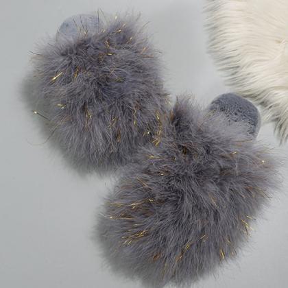 Veooy Comfy Candy Color Fuzzy Slippers
