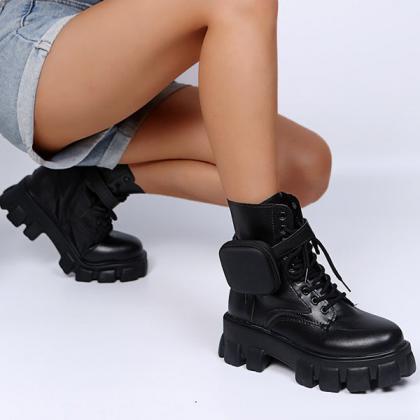 Veooy Chunky Platform Combat Ankle Boots Goth Lug..