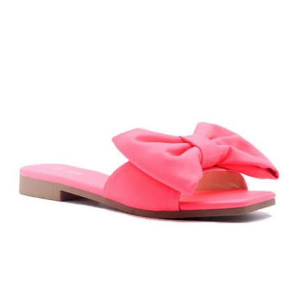 Veooy Bow Slip On Flat Slippers