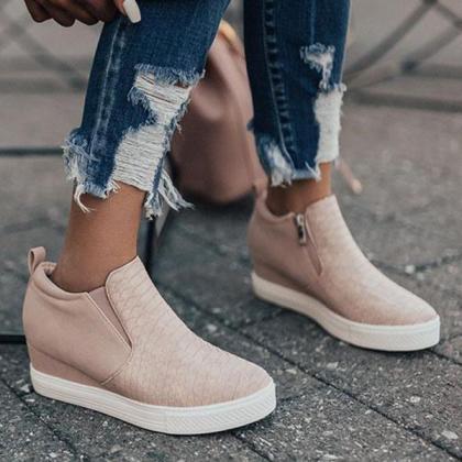Veooy Wedge Daily Comfy Sneakers