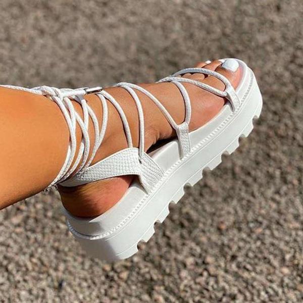Veooy Summer Boho Strappy Platform Sandals