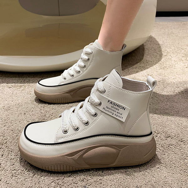 Veooy Vintage Thick Soled High Top Casual Boots
