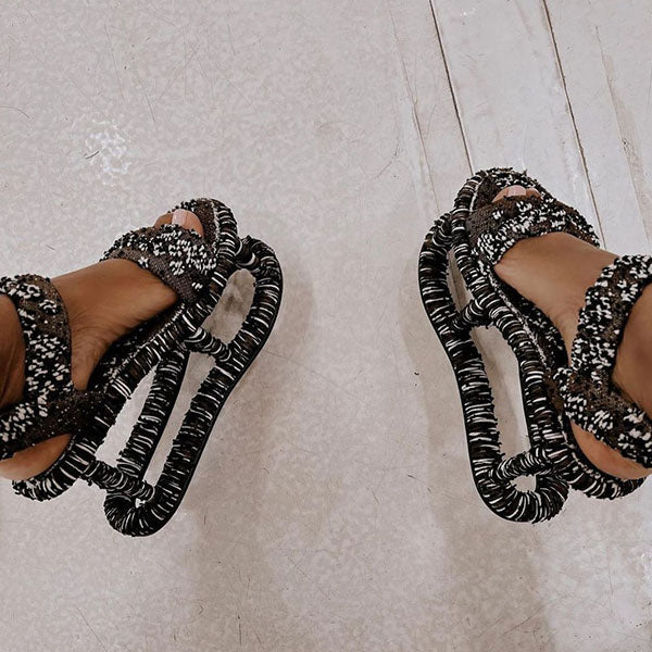 Veooy Unique Platform Illusion Open Toe Sandals