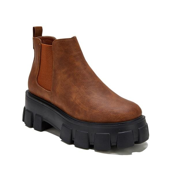 Veooy Women's Casual All-match Platform Boots