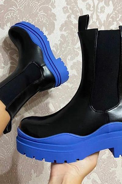 Veooy Colorful Platform Boots