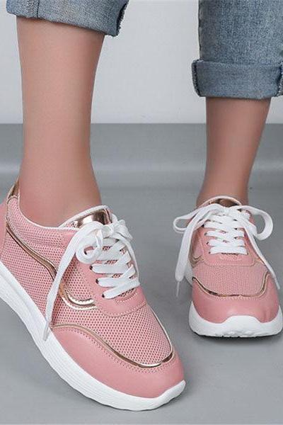 Veooy Casual Mesh Breathable Lace-up Sneakers