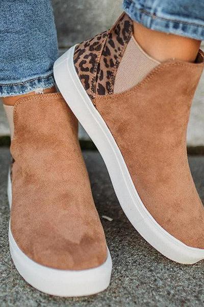 Veooy Comfort Suede Flat Slip-on Casual Shoes