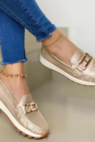 Veooy Women's Fashionable Soft Sole Handmade Casual Shoes